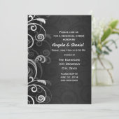 Schwarz-Weiß-Probe Einladung (Stehend Vorderseite)