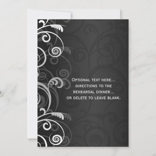 Schwarz-Weiß-Probe Einladung (Rückseite)