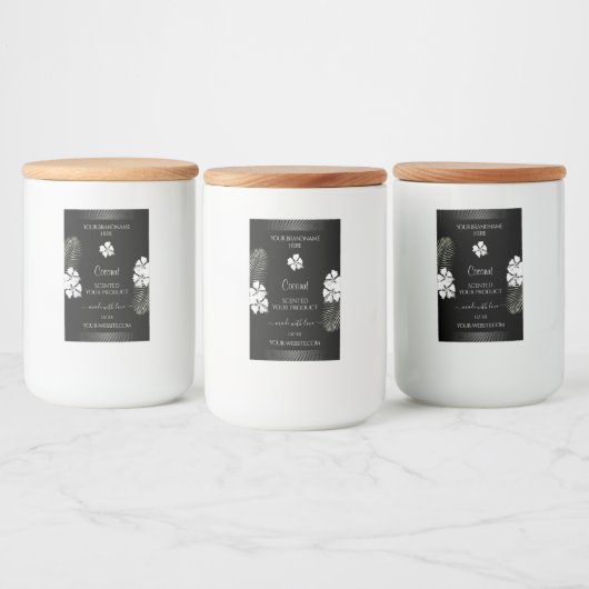 Schwarz-Weiß-Produktkennzeichnungen Hawaiianische Lebensmitteletikett (Flaschen)