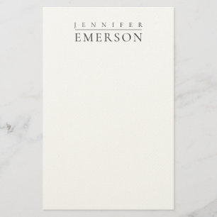 Schwarz weiß professionell minimalistisches modern briefpapier
