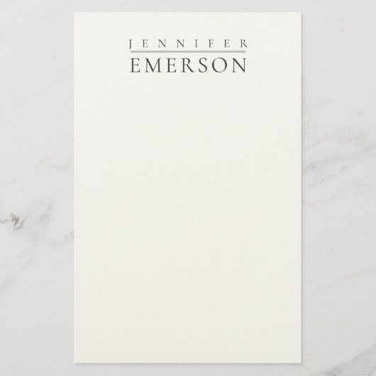 Schwarz weiß professionell minimalistisches modern briefpapier (Vorderseite)