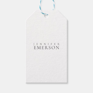 Schwarz weiß professionell minimalistisches modern geschenkanhänger
