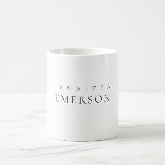 Schwarz weiß professionell minimalistisches modern kaffeetasse (Mittel)