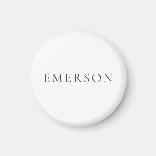 Schwarz weiß professionell minimalistisches modern magnet (Vorne)