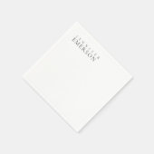 Schwarz weiß professionell minimalistisches modern serviette (Ecke)