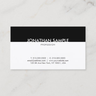 Schwarz-Weiß Professionell Modern Schlicht Elegant Visitenkarte