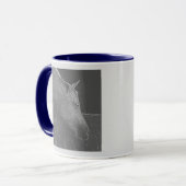 Schwarz-Weiß-Profil Portrait Art Tasse (Vorderseite Links)