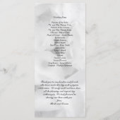 Schwarz-Weiß-Programm für erschwingliche Hochzeite Programm (Rückseite)