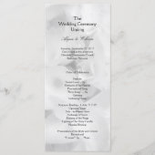 Schwarz-Weiß-Programm für erschwingliche Hochzeite Programm (Vorderseite)