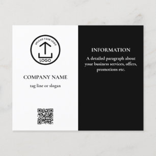 Schwarz-Weiß-Promotions-Logo- QR-Code für Unterneh Flyer