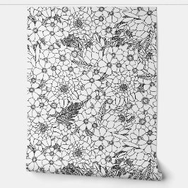 Schwarz-Weiß-Protea-Wildblume Tapete