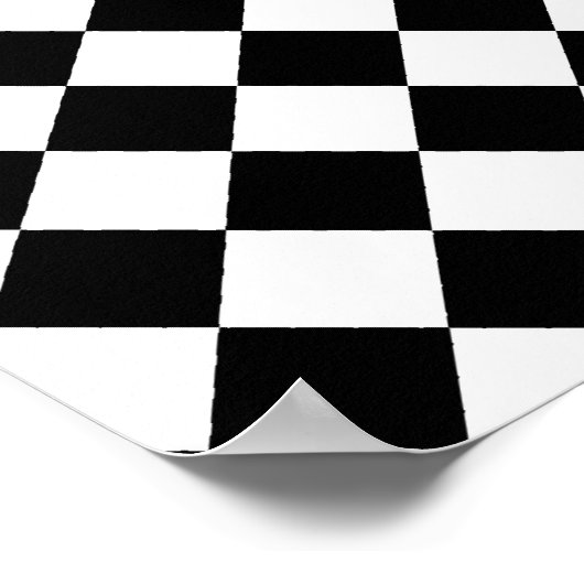 Schwarz-Weiß-Prüfdesign Poster (Ecke)