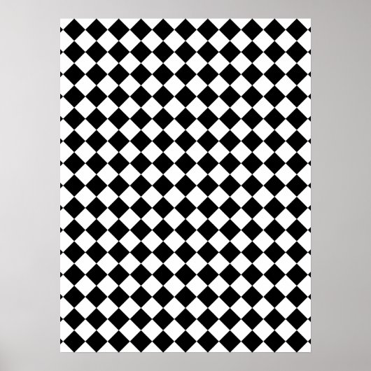 Schwarz-Weiß-Prüfdesign Poster (Vorne)