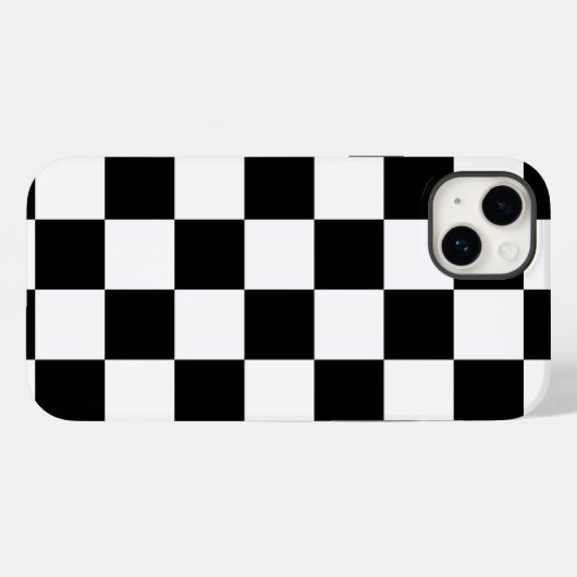 Schwarz-Weiß-Prüfmuster Case-Mate iPhone Hülle (Rückseite (Horizontal))