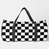 Schwarz-Weiß-Prüfmuster Duffle Bag (Vorderseite)