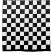 Schwarz-Weiß-Prüfmuster Duschvorhang (Vorderseite)