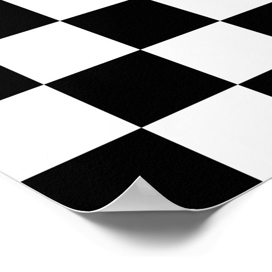 Schwarz-Weiß-Prüfmuster Poster (Ecke)