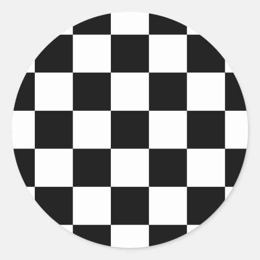 Schwarz-Weiß-Prüfmuster Runder Aufkleber (Vorderseite)