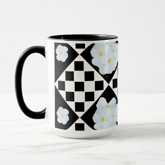 Schwarz-Weiß-Prüfmuster Tasse (Links)