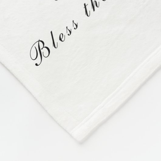 Schwarz-Weiß-Psalm 103 Schrift Moderner Text Fleecedecke (Ecke)