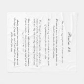 Schwarz-Weiß-Psalm 23 Bibeltext Moderner Text Fleecedecke (Vorderseite (Horizontal))