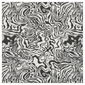 Schwarz-Weiß Psychedelic Öl Spill Tuch Stoff (Muster)