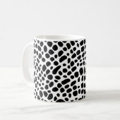 Schwarz-Weiß-Psychedelic-Skin-Muster Kaffeetasse (Vorderseite Links)