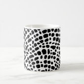 Schwarz-Weiß-Psychedelic-Skin-Muster Kaffeetasse (Mittel)