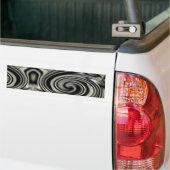 Schwarz-Weiß-Psychedelic-Swirl Autoaufkleber (Auf Lkw)