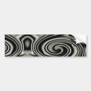 Schwarz-Weiß-Psychedelic-Swirl Autoaufkleber