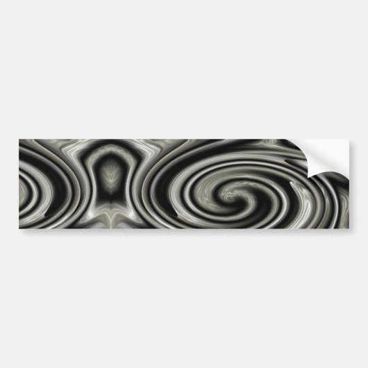 Schwarz-Weiß-Psychedelic-Swirl Autoaufkleber (Vorne)