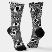 Schwarz-Weiß-psychedelisches Design