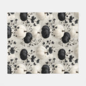 Schwarz-Weiß-Pumpkin-Falldesign Fleecedecke (Vorderseite (Horizontal))