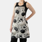 Schwarz-Weiß-Pumpkin-Falldesign Schürze (InSitu)