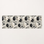 Schwarz-Weiß-Pumpkin-Falldesign Yogamatte (Rückseite (Horizontal))