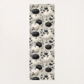 Schwarz-Weiß-Pumpkin-Falldesign Yogamatte (Rückseite)