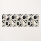 Schwarz-Weiß-Pumpkin-Falldesign Yogamatte (Vorderseite (Horizontal))