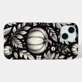 Schwarz-Weiß-Pumpkins Case-Mate iPhone Hülle (Rückseite (Horizontal))