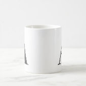 Schwarz-Weiß-Punkt-Monogramm Kaffeetasse (Mittel)