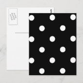 Schwarz-Weiß-Punkt Postkarte (Vorne/Hinten)