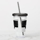 Schwarz-Weiß-Punkte Acryltrinkbecher (Links)