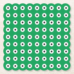 Schwarz/Weiß Punkte auf irischem grünem Hintergrun Untersetzer