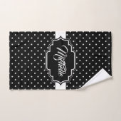 Schwarz-Weiß-Punkte Badhandtuch Set (Handtuch)