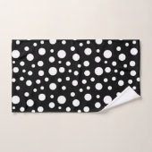 Schwarz-Weiß-Punkte Badhandtuch Set (Handtuch)