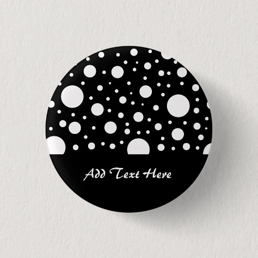 Schwarz-Weiß-Punkte Button (Vorderseite)