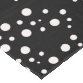 Schwarz-Weiß-Punkte | Elegant Gemustert Tischdecke (Schrägansicht)