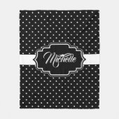 Schwarz-Weiß-Punkte Fleecedecke (Vorderseite)