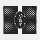 Schwarz-Weiß-Punkte Fleecedecke (Vorderseite (Horizontal))