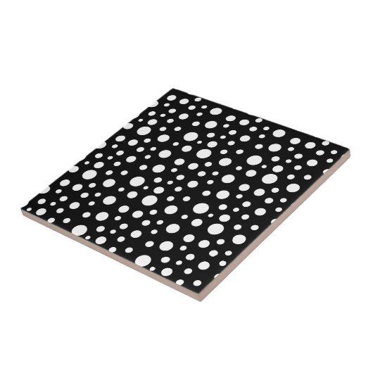 Schwarz-Weiß-Punkte Fliese (Seite)
