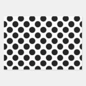 Schwarz-Weiß-Punkte Geschenkpapier Set (Vorderseite)